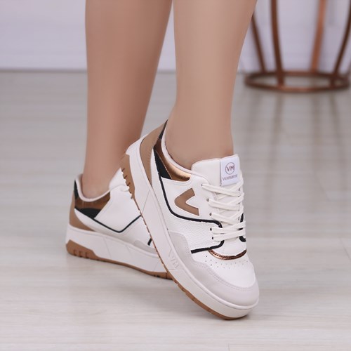 TENIS CASUAL VIA MARTE BEGE FEMININO 042-004-06 TENIS CASUAL VIA MARTE BEGE FEMININO 042-004-06