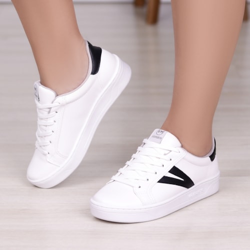 TENIS CASUAL VIA MARTE BRANCO/PRETO/PRETO 064-002-01 TENIS CASUAL VIA MARTE BRANCO/PRETO/PRETO 064-002-01