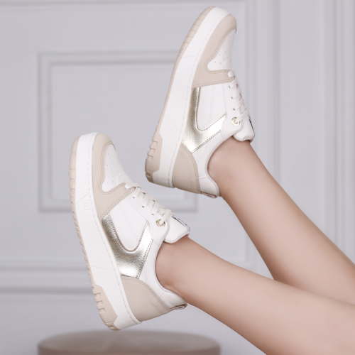 TENIS CASUAL VIA MARTE CREME 23-13104-07 TENIS CASUAL VIA MARTE CREME 23-13104-07