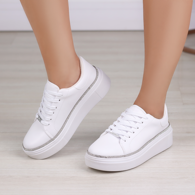 Tênis Casual Feminino Branco Valor Do Tênis Vizzano TENIS CASUAL