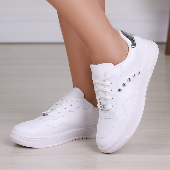 Vizzano Tenis Branco Feminino Confortavel Feminino Vizzano Sapato