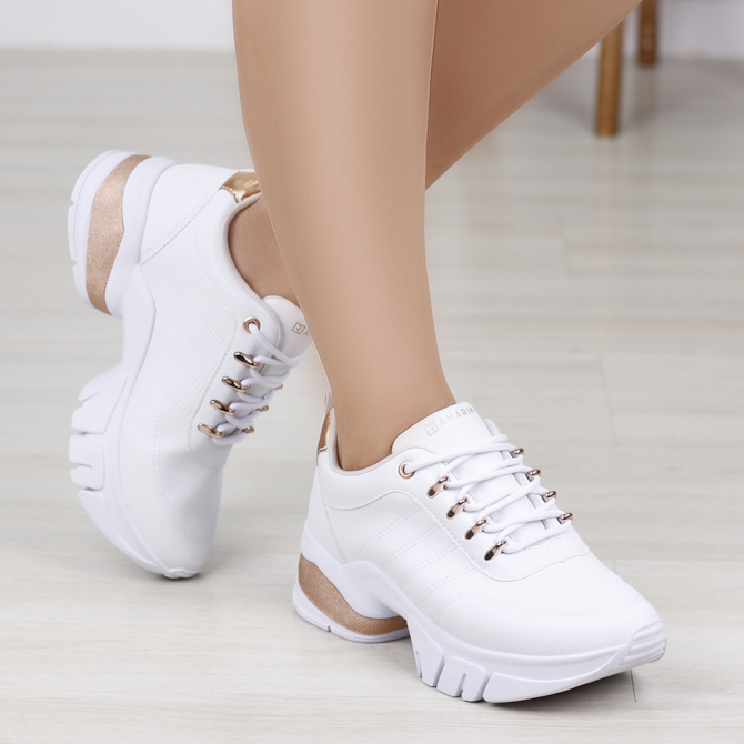 Calçados Ramarim Tenis Casual Ramarim Branco TENIS CHUNKY RAMARIM