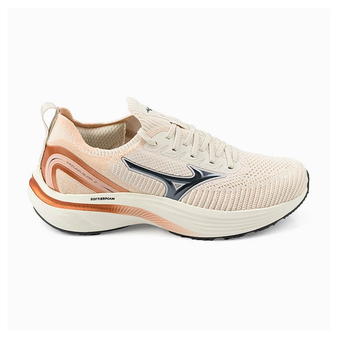 TENIS CORRIDA MIZUNO BEGE FEMININO GLOW 2