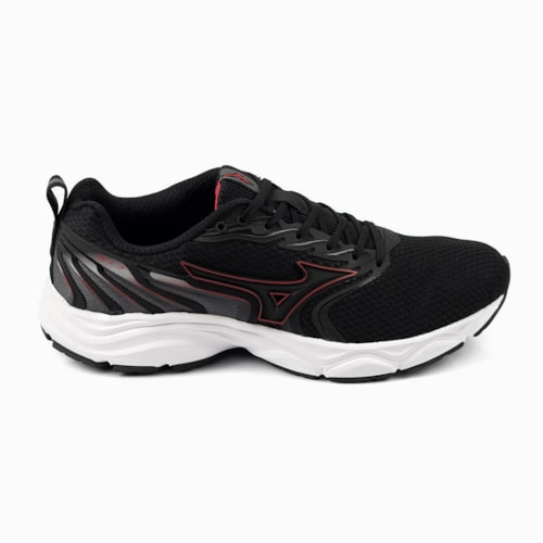 TENIS CORRIDA MIZUNO PRETO VERMELHO MASCULINO JET 7