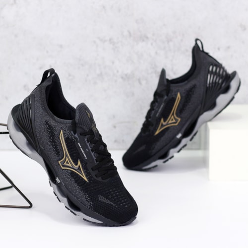 TENIS CORRIDA MIZUNO PRETO WAVE ENDEAVOR 2