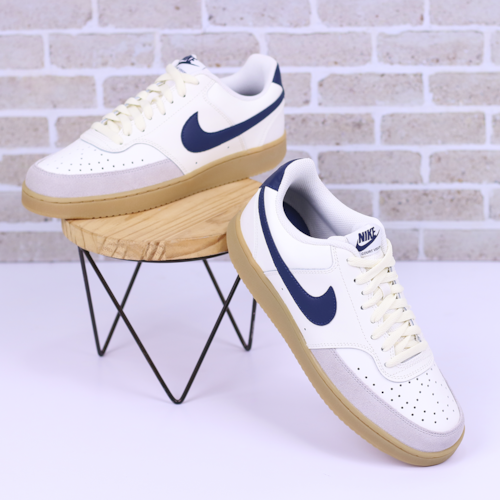 TENIS CORRIDA NIKE BRANCO AZUL  MASCULINO COURT VISION LO