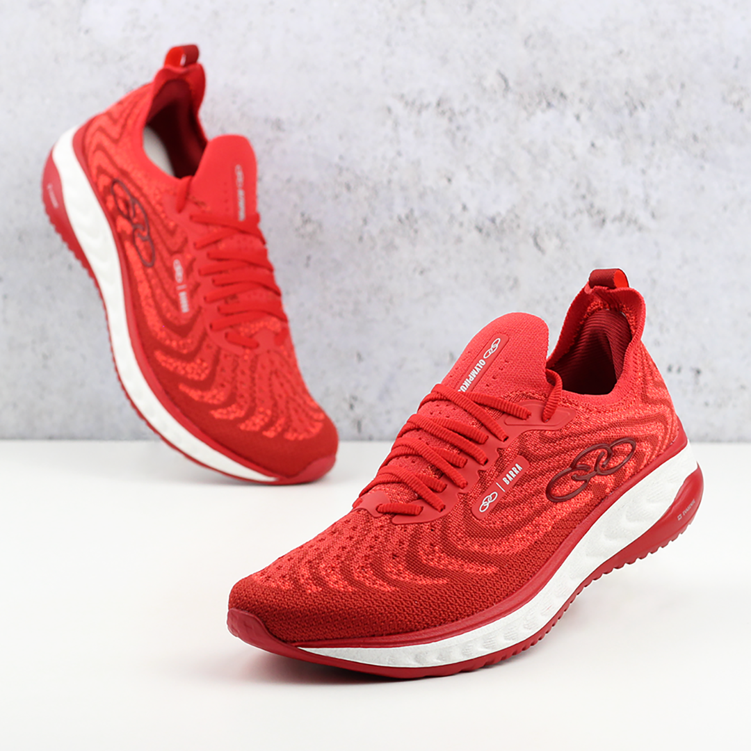 Tenis corrida sale feminino vermelho