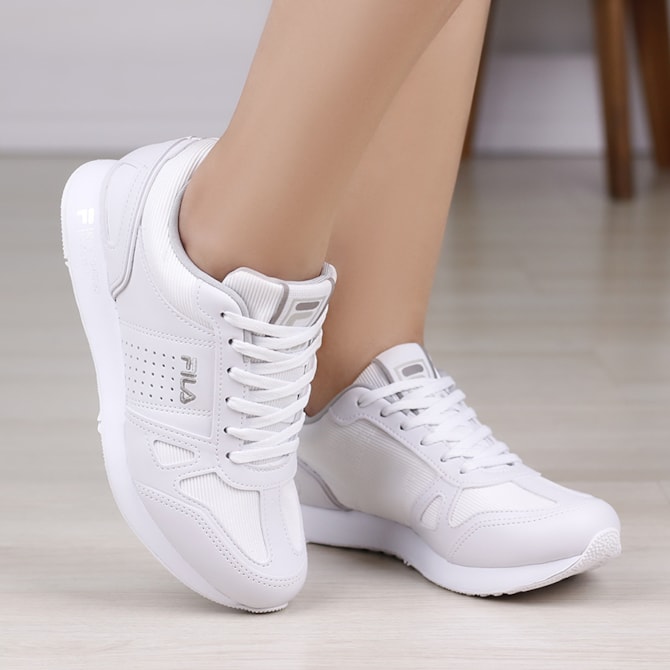 Tênis Casual Tenis Fila Branco Original Feminino TENIS DIA A DIA