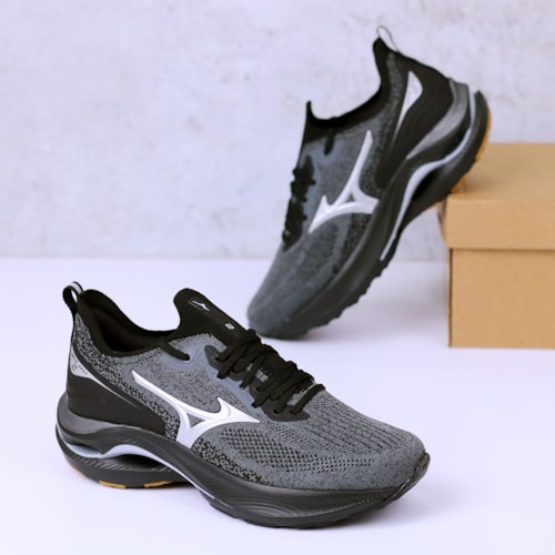 TENIS DIA A DIA MIZUNO PRETO/MESCLA WAVE ZEST 2