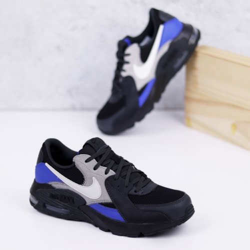 TENIS DIA A DIA NIKE PRETO/CINZA/AZUL(001) AIR MAX EXCEE TENIS DIA A DIA NIKE PRETO/CINZA/AZUL(001) AIR MAX EXCEE