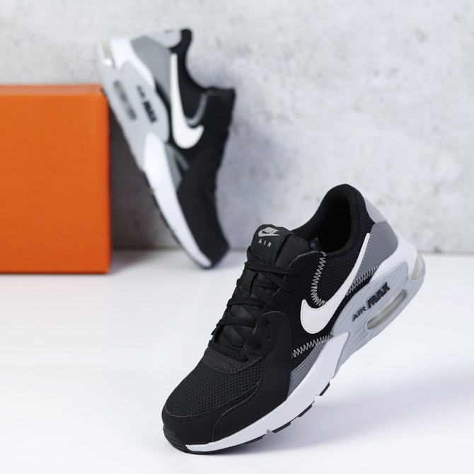 TENIS DIA A DIA NIKE PRETO/CINZA/BRANCO(001) AIR MAX EXCEE