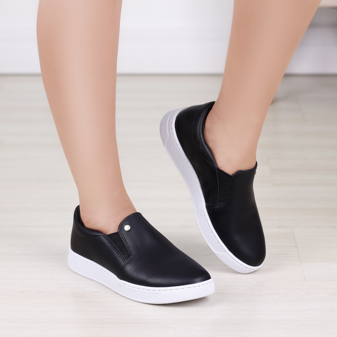 Tênis Casual Feminino Tenis Comfortflex Feminino Preto Tênis