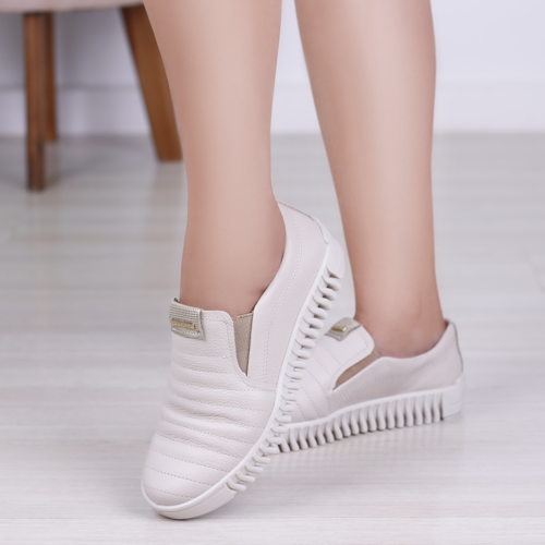 TENIS SLIP ON PEGADA BEGE 210503 TENIS SLIP ON PEGADA BEGE 210503