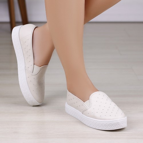 TENIS SLIPPER MOLECA BRANCO FEMININO 5712-323-9569 TENIS SLIPPER MOLECA BRANCO FEMININO 5712-323-9569