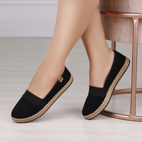 TENIS SLIPPER MOLECA PRETO FEMININO 5696-300-10159