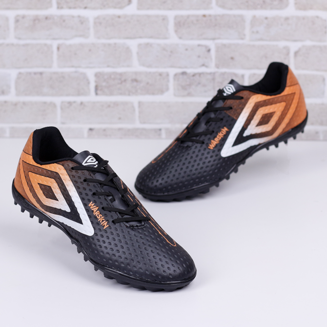 TENIS SOCIETY UMBRO PRETO LARANJA MASCULINO WARSKIN